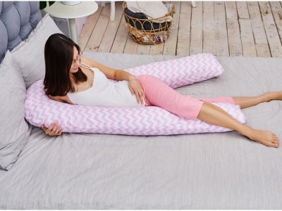 Наволочка Mama Relax для подушки для беременных, U340 Зигзаги розовые 1-00247518_4