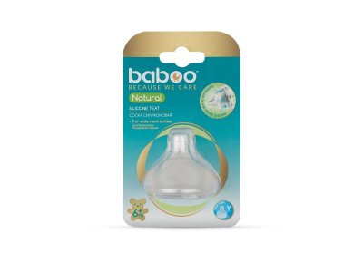 Соска Baboo Natural молочная силиконовая 3 мес.+ 1-00247813_3