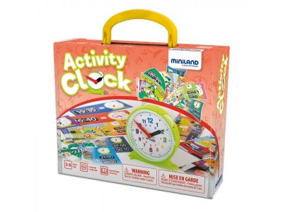 Набор Miniland обучающий, Часы Activity Clock в чемоданчике 1-00246747_3
