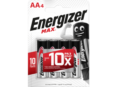 Батарейки алкалиновые Energizer MAX AA 4 шт 1-00003047_1