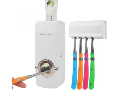 Диспенсер Homsu для зубной пасты с держателем на 5 зубных щеток 1-00248202_1