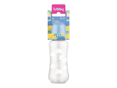 Бутылочка Lubby с молочной соской, стекло 250 мл 1-00248416_3