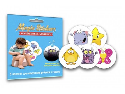 Наклейки Magic Stickers для приучения ребенка к горшку 5 шт. 1-00248986_1