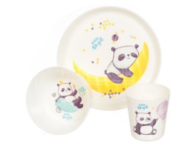 Набор детской посуды Little Angel Panda (Тарелка, миска, стакан) 1-00250344_1