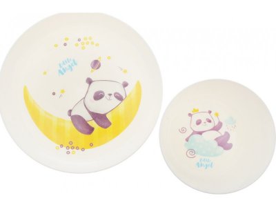 Набор детской посуды Little Angel Panda (Тарелка, миска, стакан) 1-00250344_4