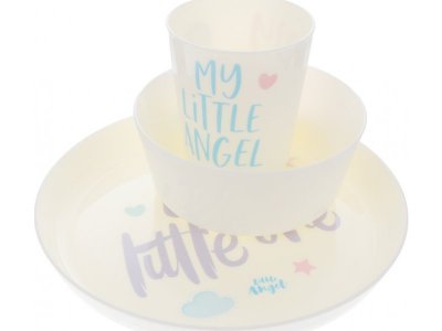 Набор детской посуды Little Angel Lettering (Тарелка, миска, стакан) 1-00250345_2