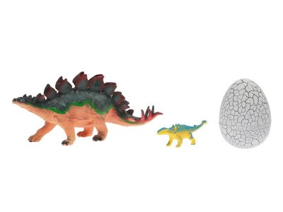 Набор игровой Baixin toys Динозавр с яйцом и малышом. Стегозавр 1-00248968_2