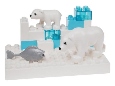 Конструктор Hongyuansheng toys Animal World, Белые медведи 1-00247995_1
