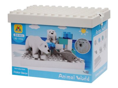 Конструктор Hongyuansheng toys Animal World, Белые медведи 1-00247995_4