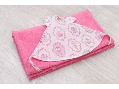 Полотенце детское с уголком AmaroBaby Cute Love 90*90 см 1-00251405_2