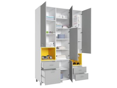 Шкаф трехсекционный Polini kids Mirum 2335 1-00251726_2