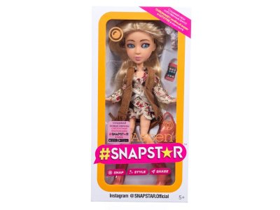 Кукла 1 Toy SnapStar Aspen с аксессуарами, подставкой и зелёным экраном 23 см 1-00252605_2