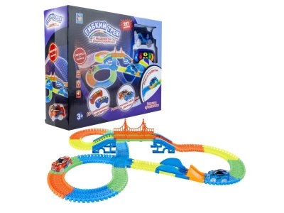 Трек гибкий 1 Toy, 2 машинки на р/у, 227 деталей 1-00252625_1