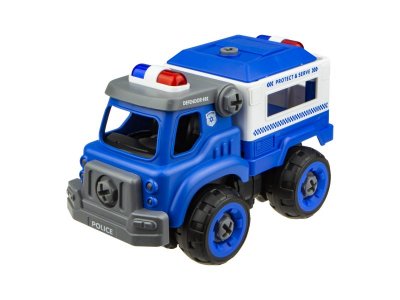 Игрушка 1 Toy Экстренные службы, Полицейский грузовик сборный на р/у 18 см 1-00252689_6