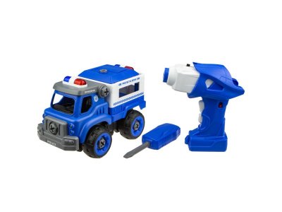 Игрушка 1 Toy Экстренные службы, Полицейский грузовик сборный на р/у 18 см 1-00252689_7