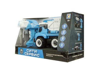 Игрушка 1 Toy Сити-сервис, Мусоровоз сборный на р/у 18 см 1-00252695_4