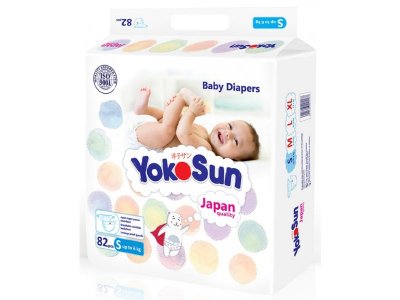 Подгузники детские YokoSun S (до 6 кг) 82 шт. 1-00252890