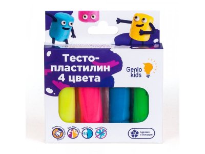 Тесто-пластилин 4  цвета Genios Kids 1-00253160_1