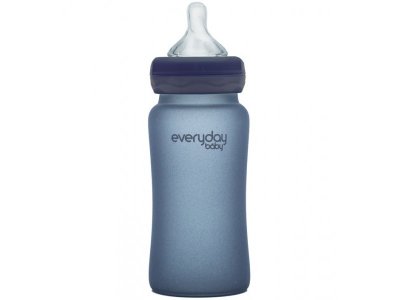 Бутылочка стеклянная Everyday Baby с индикатором t и защитным силиконовым покрытием 240 мл 1-00253533_2