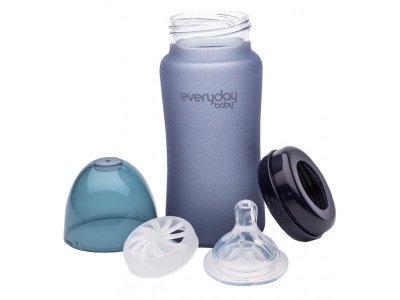 Бутылочка стеклянная Everyday Baby с индикатором t и защитным силиконовым покрытием 240 мл 1-00253533_3