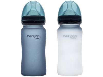 Бутылочка стеклянная Everyday Baby с индикатором t и защитным силиконовым покрытием 240 мл 1-00253533_4