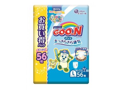 Подгузники-трусики Goon для мальчиков L 9-14 кг, 56 шт. 1-00254272_1