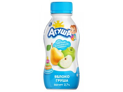 Йогурт питьевой Агуша Яблоко, груша 2,7% 180 г 1-00349280_1