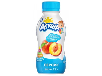 Йогурт Агуша питьевой персик 200 г 1-00002956_1