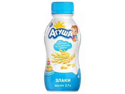 Йогурт Агуша питьевой Злаки 2,7% 200 г 1-00212423_1