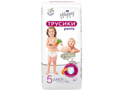 Подгузники-трусики Bella Baby Happy Pants Junior 11-18 кг, 40 шт. 1-00255708_1