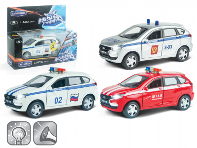Машинка Lada Xray специального назначения Autogrand, звук, свет 1:36 в ассорт. 100258474