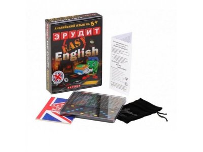 Игра настольная Биплант, Эрудит Easy english подарочное издание 1-00261210_1