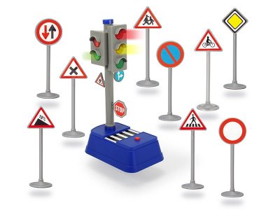 Игрушка Dickie Toys, Светофор + набор дорожных знаков, 24 см 1-00142490_1