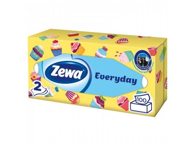 Салфетки косметические Zewa Deluxe Everyday 2-х слойные 100 шт. 1-00000433_2