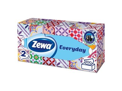 Салфетки косметические Zewa Deluxe Everyday 2-х слойные 100 шт. 1-00000433_5