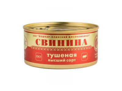 Свинина тушеная Йошкар-Олинский мясокомбинат высший сорт ГОСТ 325 г 1-00263378_1