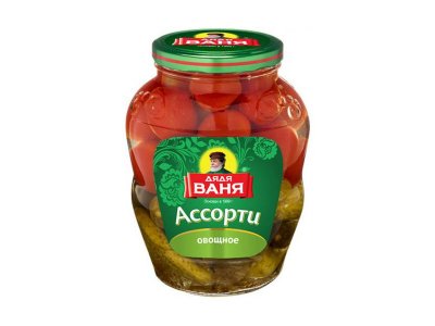 Ассорти овощное Дядя Ваня, маринованные огурцы и томаты 1800 г 1-00263591_1