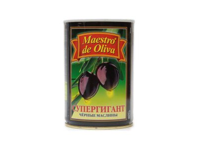Маслины Maestro de Oliva Супергигант 425 г, банка с ключом 1-00263652_1