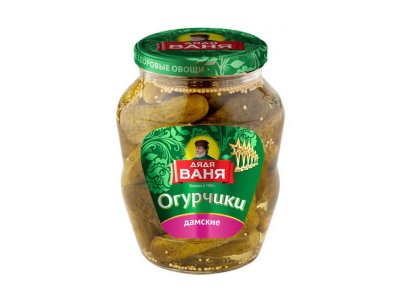 Огурчики маринованные Дядя Ваня Дамские 680 г 1-00263694_1