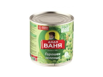 Зеленый горошек Дядя Ваня консервированный 400 г 1-00263942_1