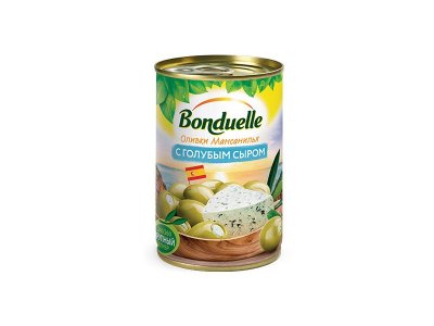 Оливки Bonduelle Мансанилья с голубым сыром 300 г 1-00264080_1