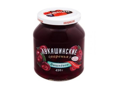Варенье вишневое Лукашинское без косточки ГОСТ 450 г 1-00264259_1