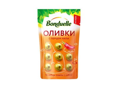 Оливки Bonduelle с перцем чили 215 мл, дой-пак 1-00264420_1