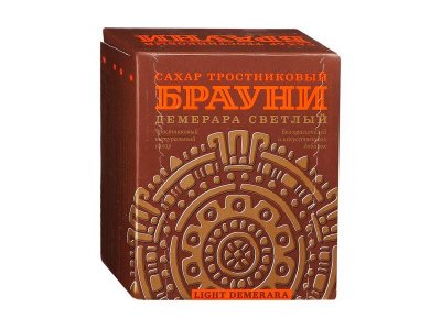 Сахар тростниковый РусАгро Брауни прессованный коричневый Light 0,5 кг 1-00263641_1