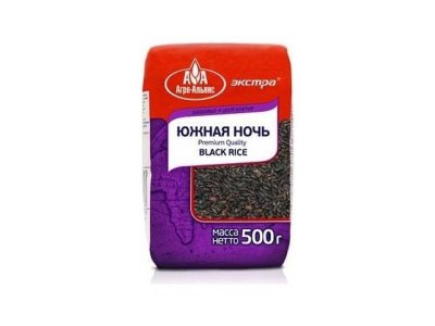 Рис Агро-Альянс Черный Южная ночь Экстра 500 г 1-00263703_1