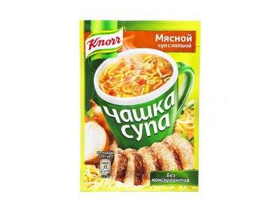 Суп Knorr Чашка Супа, Мясной с лапшой 14 г 1-00264138_1