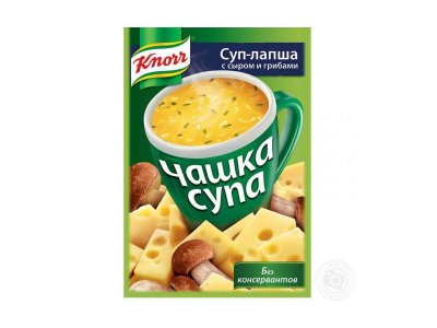 Суп-лапша Knorr Чашка Супа, с сыром и грибами 15,5 г 1-00264140_1