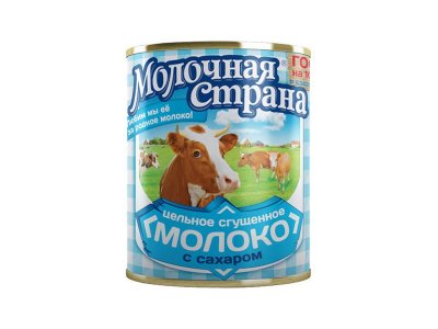Продукт молокосодержащий Молочная страна Сгущенка сахаром СЗМЖ 8,5% 380 г 1-00264346_1