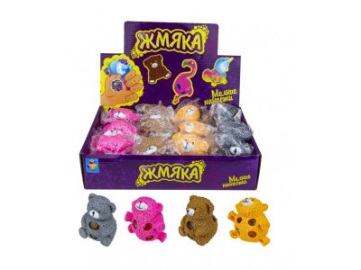 Жмяка 1Toy Мелкие пакости, Мишка с шариками, 8 см 1-00265513_1