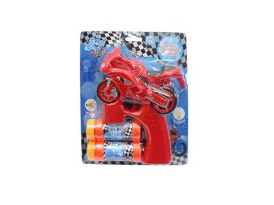 Пистолет для пускания мыльных пузырей 1Toy Мы-шарики! Мотоцикл, на батарейках, свет, звук, 2*50 мл 1-00265584_1